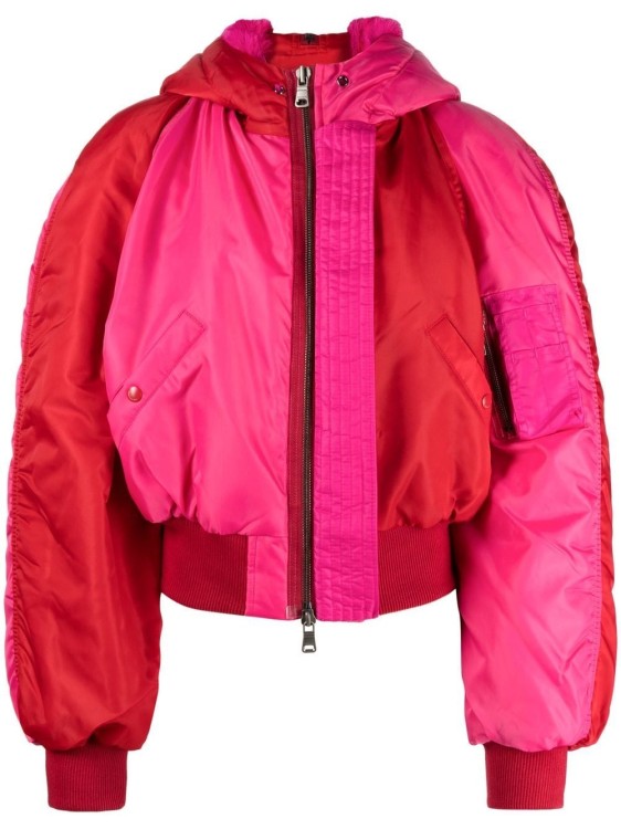 Andersson Bell Kamila Hooded Padded Color-block Shell Jacket In Pink