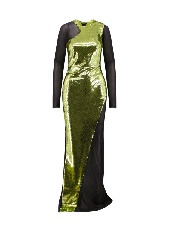 TOM FORD LONG DRESS WITH ALL-OVER SEQUINS EMBROIDERY,eb227028-fde6-141e-0652-63321ec20a73