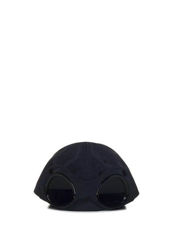 Shop C.p. Company Blue Chrome-r Nylon Baseball Cap In Black