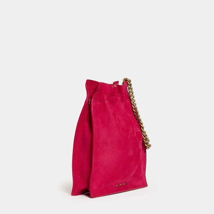 Shop Orciani Le Petit Sac In Fuchsia Suede In Red