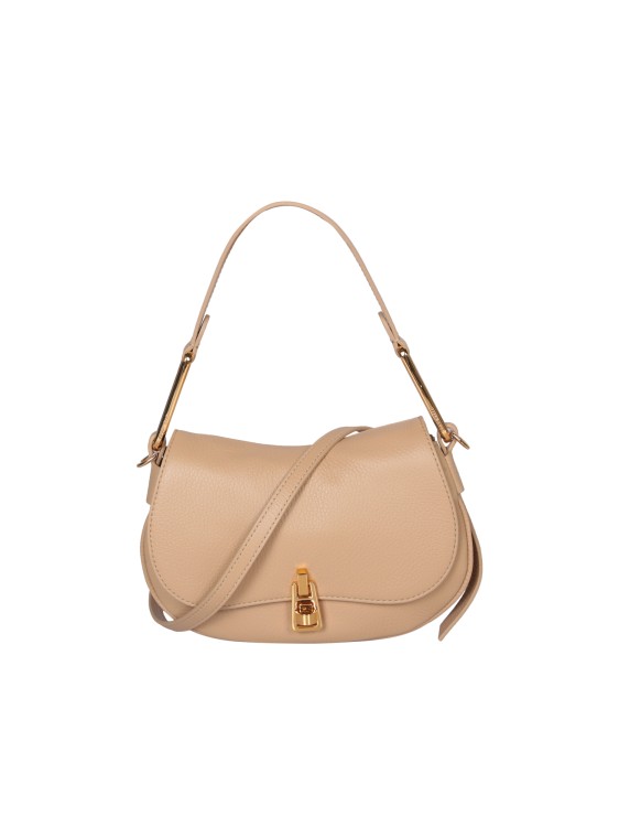 Shop Coccinelle Beige Leather Bag In Brown