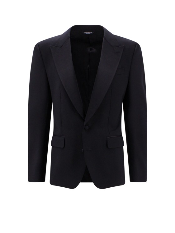 Dolce & Gabbana Wool And Silk Tuxedo Jacket In Black