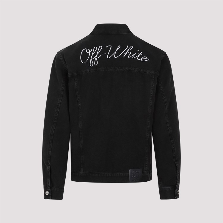 Shop Off-white Varsity Black White Canvas Skate Jacket