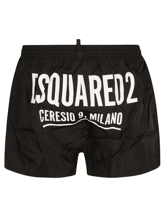 Shop Dsquared2 Logo-print Swim Shorts In Black