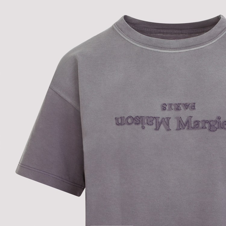 Shop Maison Margiela Purple Aubergine Cotton T-shirt
