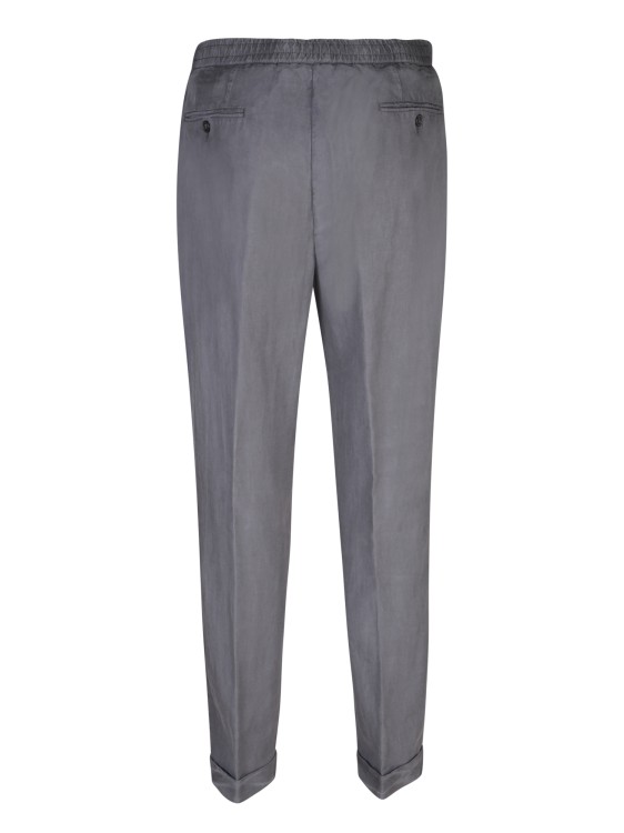 Shop Officine Generale Lyocell-blend Trousers In Grey