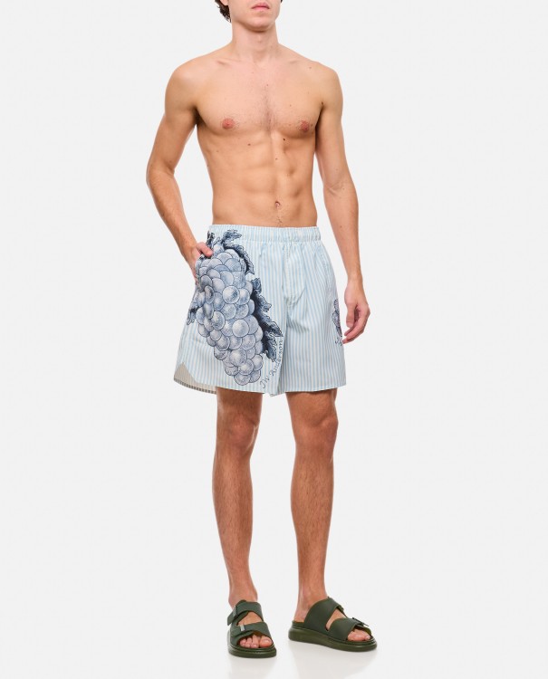 Shop Jw Anderson Grape Swim Shorts In Blue