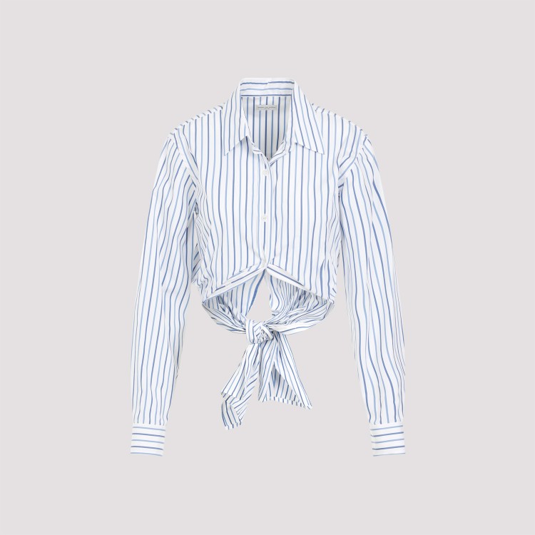 Dries Van Noten Light Blue Cotton Calbero Shirt In White