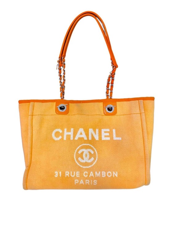 straw chanel deauville tote large