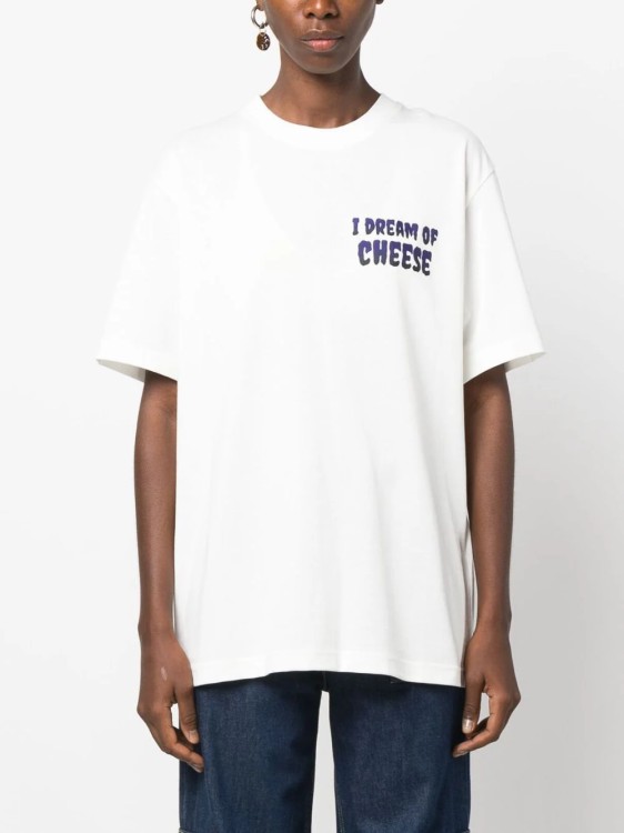 Shop Jw Anderson White Print Slogan T-shirt In Red