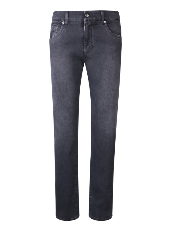 Shop Dolce & Gabbana Black Mid-rise Jeans In Grey