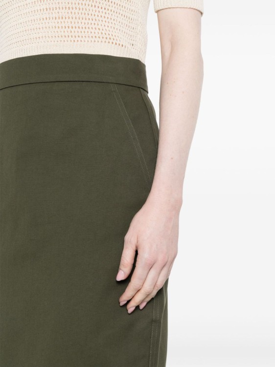 Shop Max Mara Midi Skirt In Green