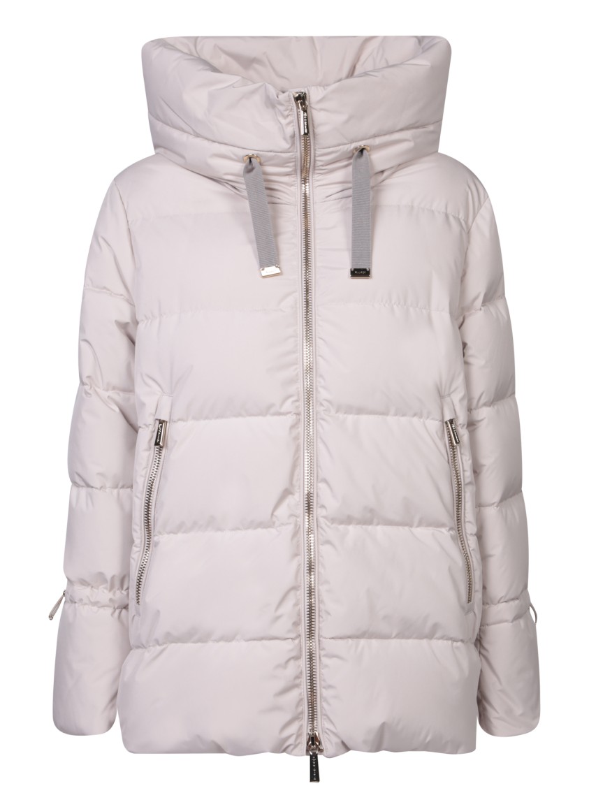 Moorer Puffer Jacket With Elegant Hood And Premium Insulation In Grey