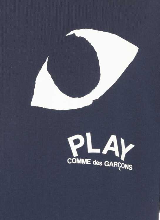 Shop Comme Des Garçons Play Blue Cotton Tshirt