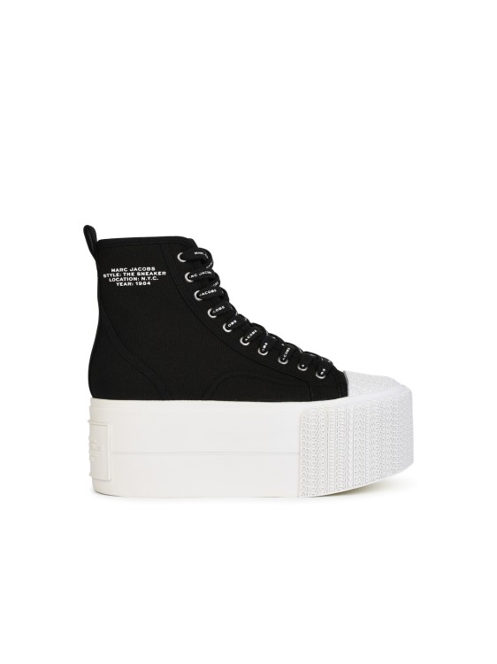 Marc Jacobs (the) 'hight Top Platform' Black Tela Sneakers In White