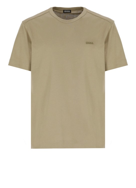 Shop Zegna Green  Cotton Tshirt