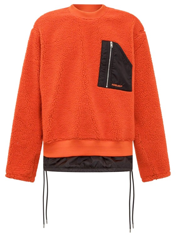 Shop Ambush Wool Logo Sweatshirt In Orange