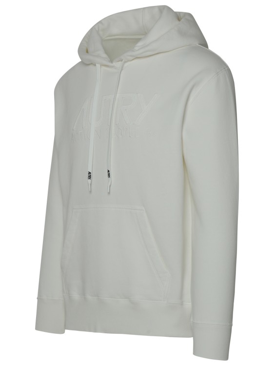 Shop Autry Logo Hooded Sweatshirt In White