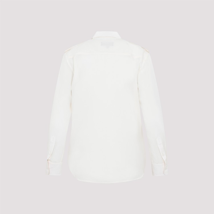 Nili Lotan Jeanette Long-sleeved Shirt In Silk In White