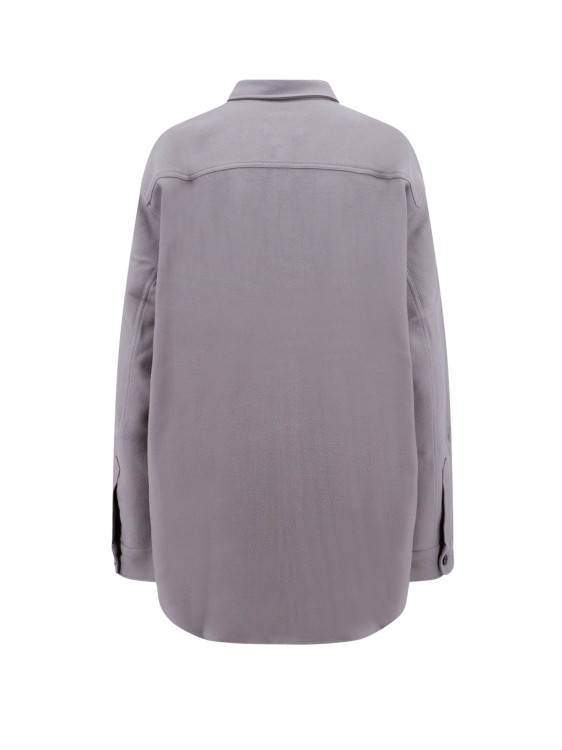Shop Ami Alexandre Mattiussi Virgin Wool Shirt In Grey