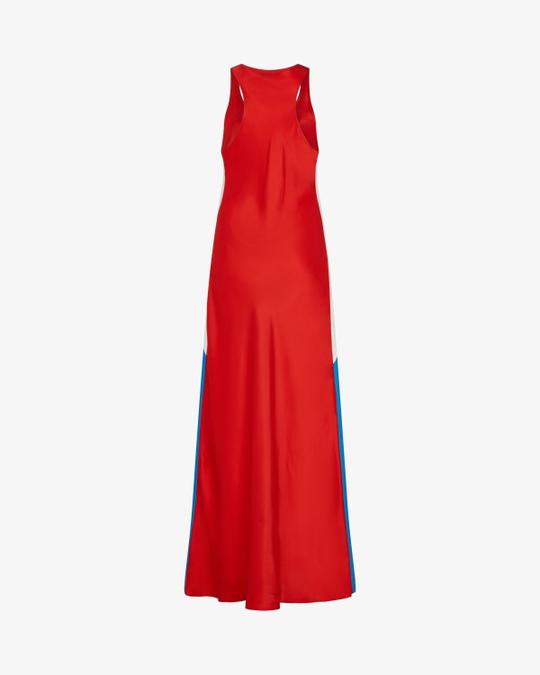 Shop Serena Bute Satin Racer Tank Dress - Retro Red
