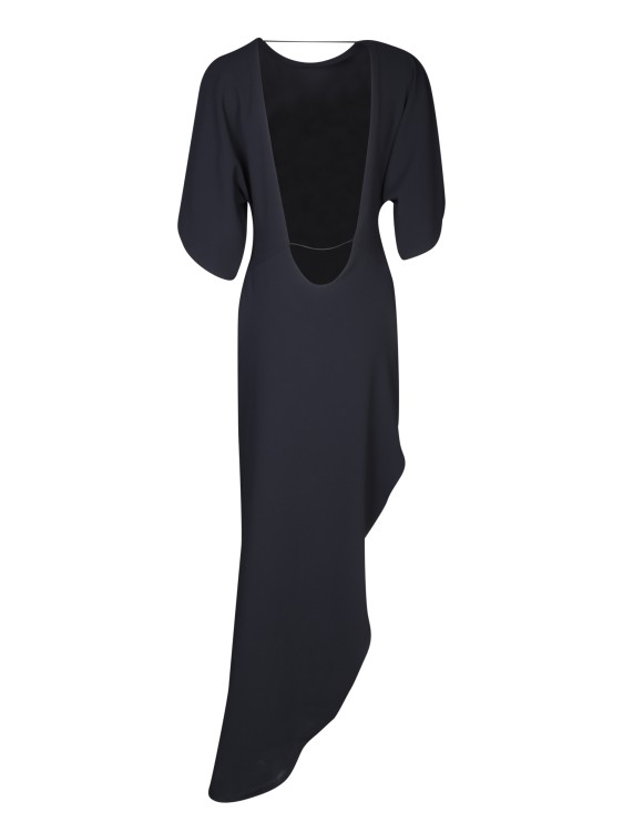 Shop Rev Long Dress With Asymmetric Cut In Black