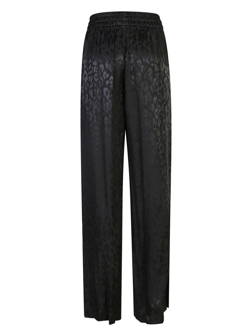 Just Cavalli Jacquard Straight Trousers In Black