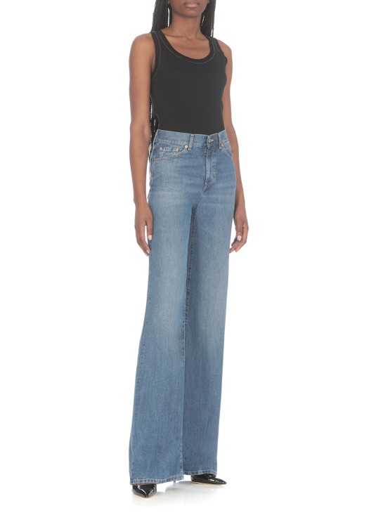 Shop Dondup Amber Trousers In Blue