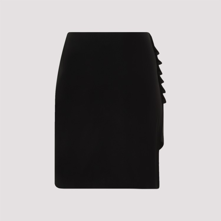 Rabanne Ruched-detail Asymmetric Miniskirt In Black