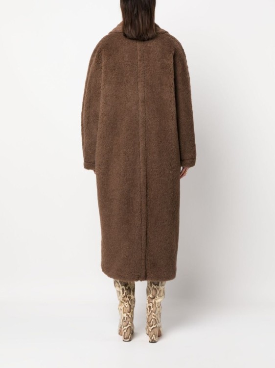 Shop Max Mara Faux-shearling Coat In Brown