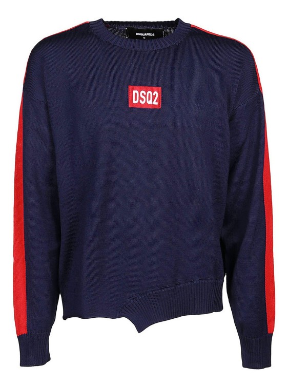 Shop Dsquared2 Blue Logo Sweater