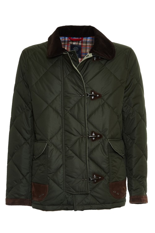 Fay 4 Ganci Diamond-quilted Short Jacket In Black