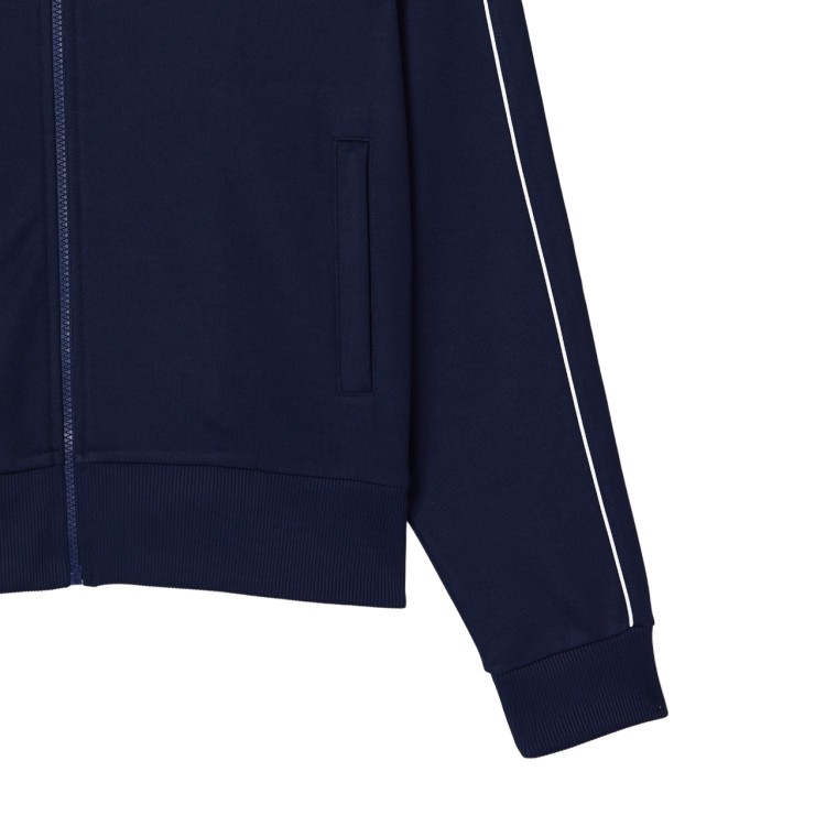 Shop Lacoste Blue Zipped Sweatshirt
