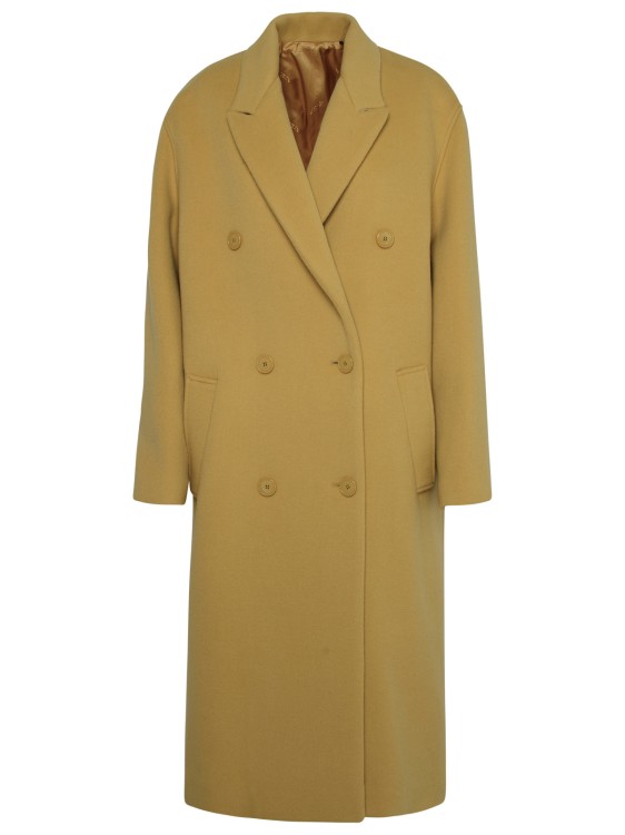ISABEL MARANT THEODORE COAT IN YELLOW CASHMERE BLEND