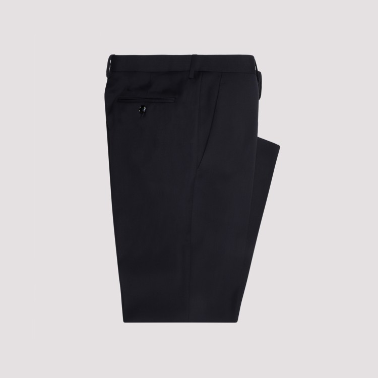 Giorgio Armani Single-breasted Wool Suit In Black