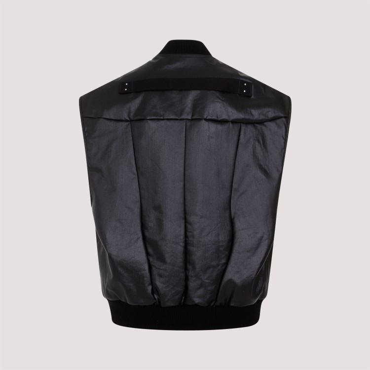 Shop Rick Owens Jumbo Flight Denim Cotton Vest In Black