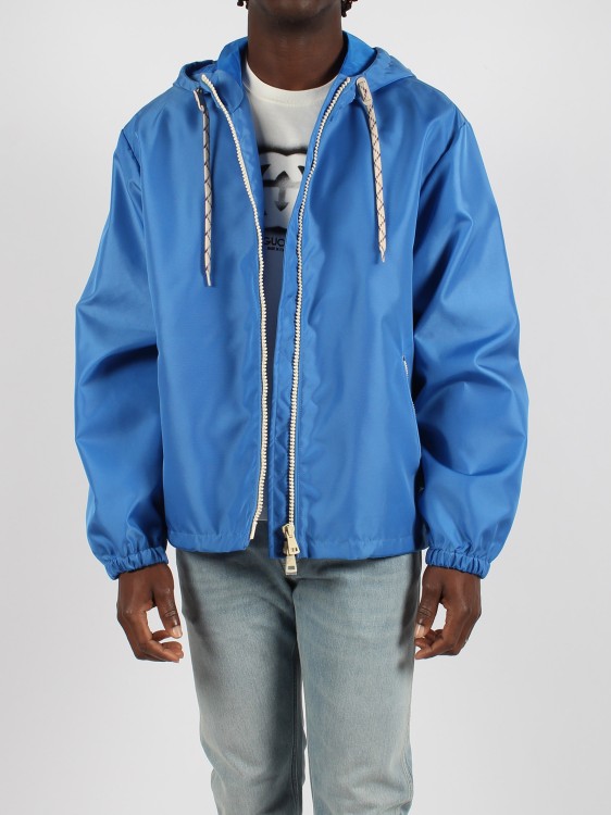 Shop Gucci Nylon Canvas Jacket In Blue