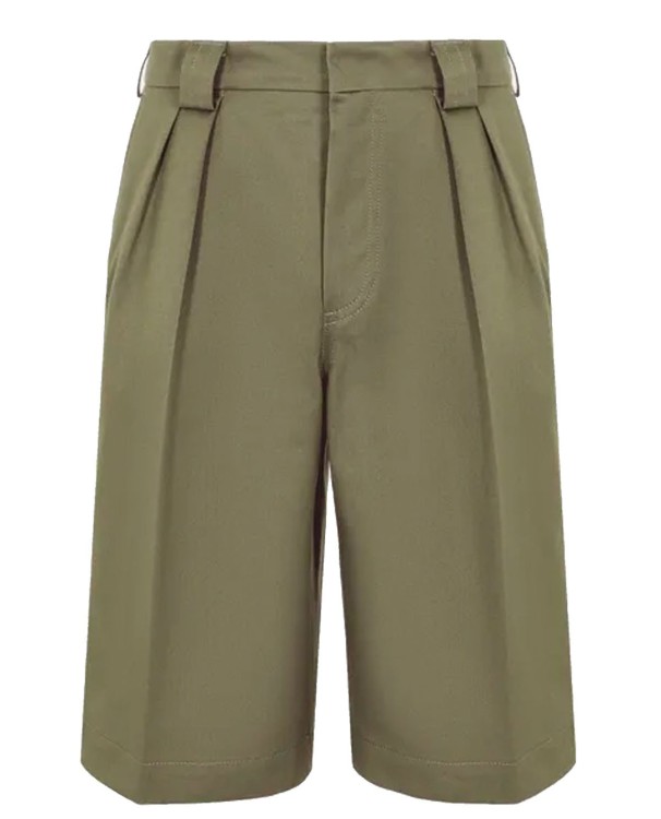 Shop Jacquemus Green Cotton Shorts In Brown