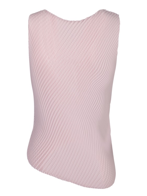 Shop Issey Miyake Pleated Tank Top In Pink