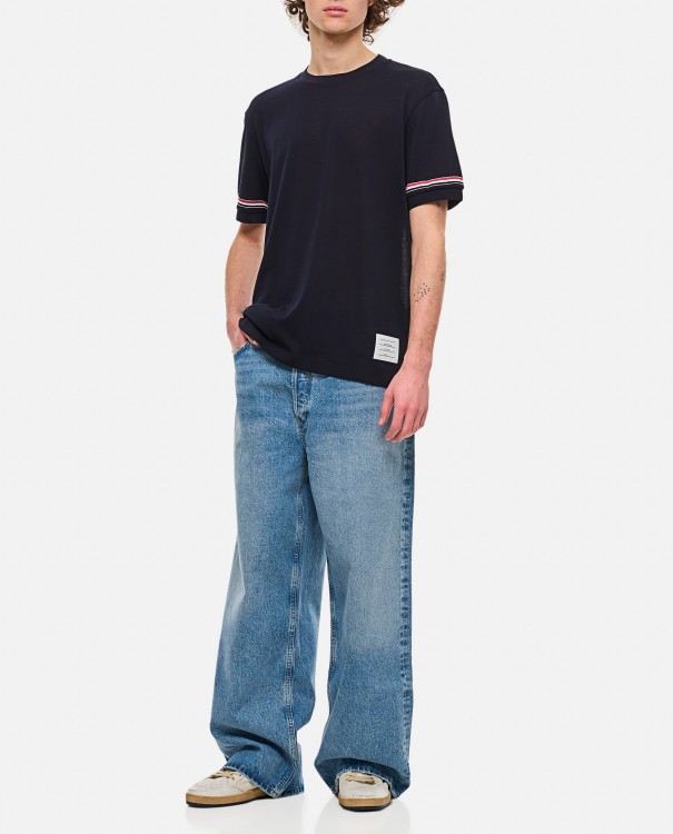 Thom Browne Polo Shirt With Lapel Short Sleeve In Black