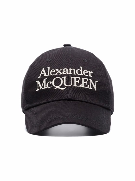 Shop Alexander Mcqueen Logo-embroidered Baseball Cap In Black