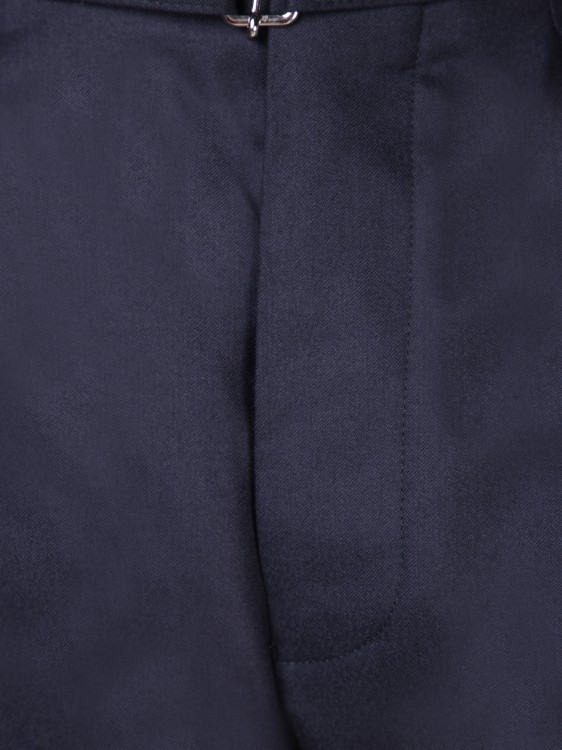 Shop Officine Generale Hugo Blue Trousers In Grey