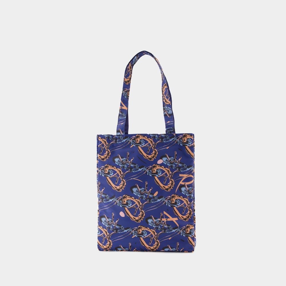 Apc A.p.c. Lou Reversible Shopper Bag In Blue