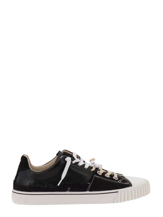 MAISON MARGIELA CANVAS AND LEATHER SNEAKERS,af19ac27-ad61-4016-615d-db739e19fcf3