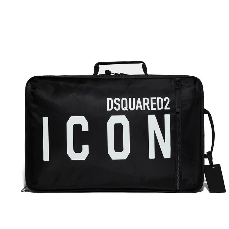 Shop Dsquared2 Be Icon Black White Trolley