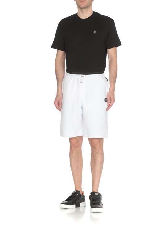 Shop Philipp Plein White Bermuda Shorts