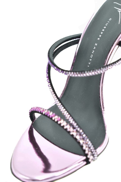 Shop Giuseppe Zanotti Rhinestone Detail Sandals In Purple