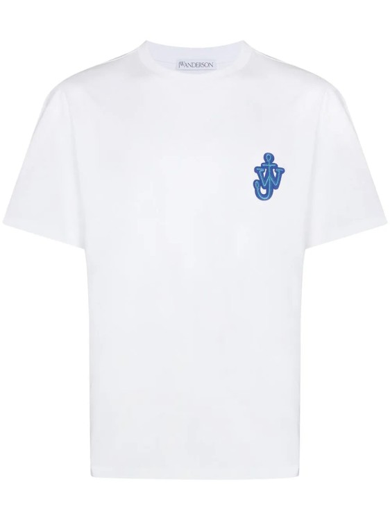 Jw Anderson Anchor-patch Cotton T-shirt In White