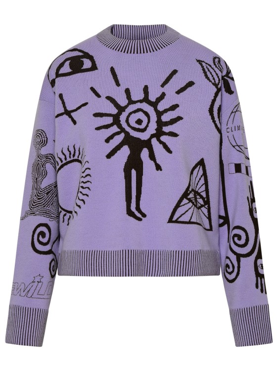 Shop Stella Mccartney Virgin Wool Blend Sweater In Purple