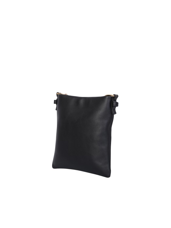 Shop Sacai Calfskin Leather Shoulder Bag In Black